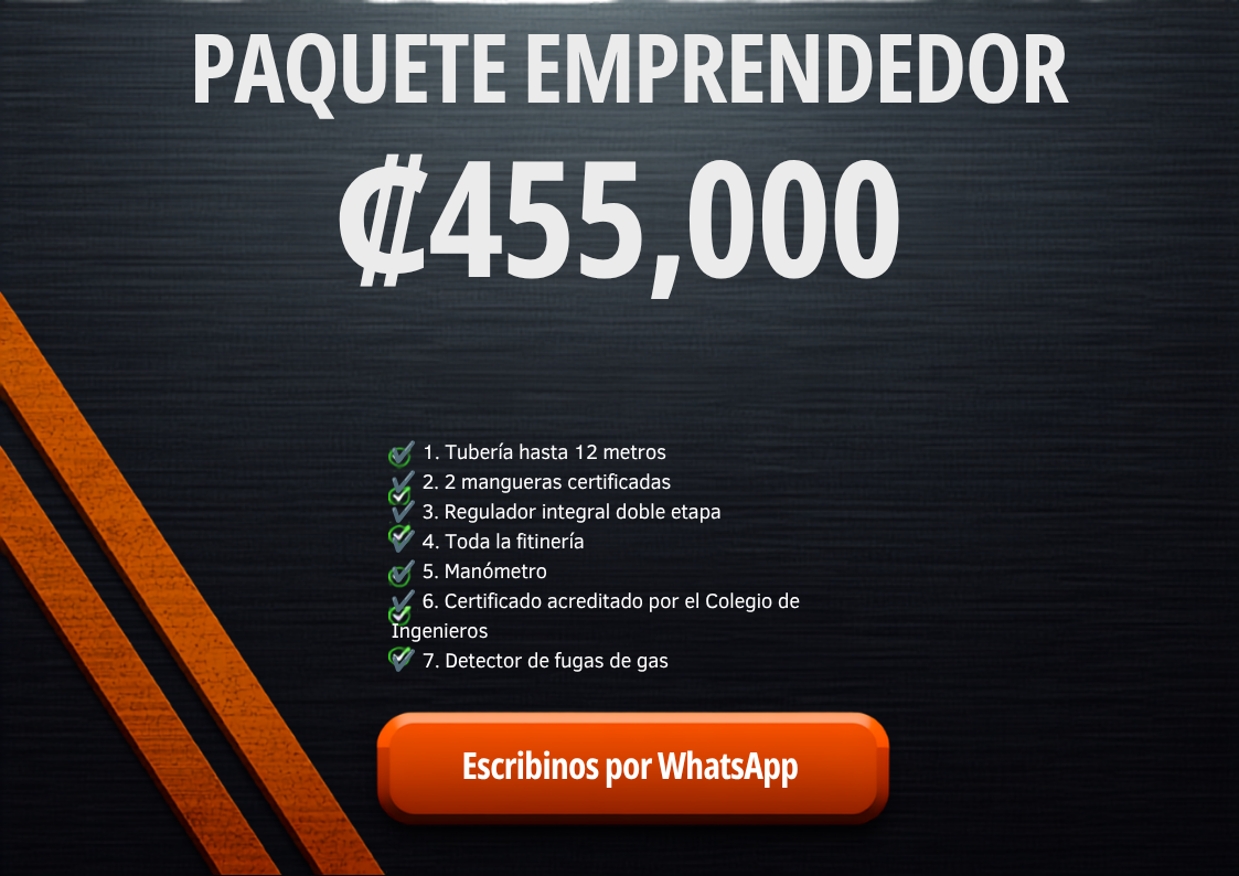 Paquete Emprendedor — Gas LP CR, ₡455,000